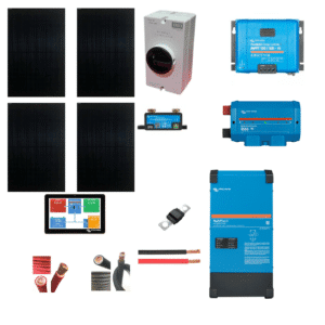 6KW Array12V Victron w/ Cerbo Kit for 50A RV/Trailer | 4 Panel | No Batteries