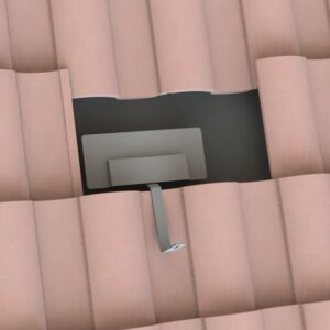 K2 Systems Tile Hood Flashing, Mill
