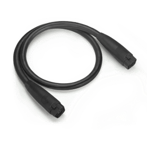 EcoFlow DELTA Pro extra battery cable with heavy-duty connectors on both ends, coiled and displayed on a white background