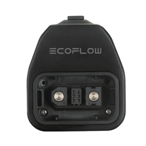 EcoFlow DELTA Pro to Smart Generator adapter cable with XT150 and generator connectors, coiled and placed on a white background.