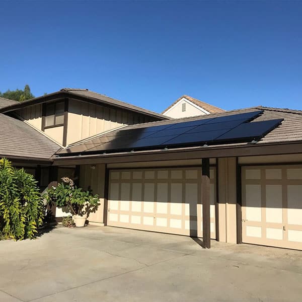 Solar panels on a roof