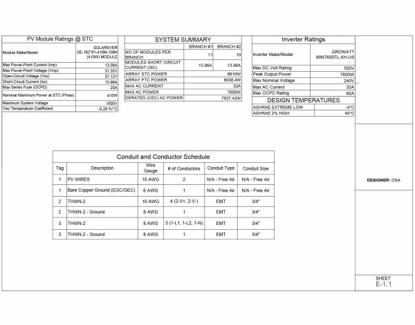 New Construction Grid Tie Plan Set With Stamping - Image 2