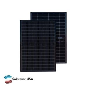 SE 450W solar panel with a dark surface and silver frame, featuring a uniform grid of photovoltaic cells, displayed on a white background.