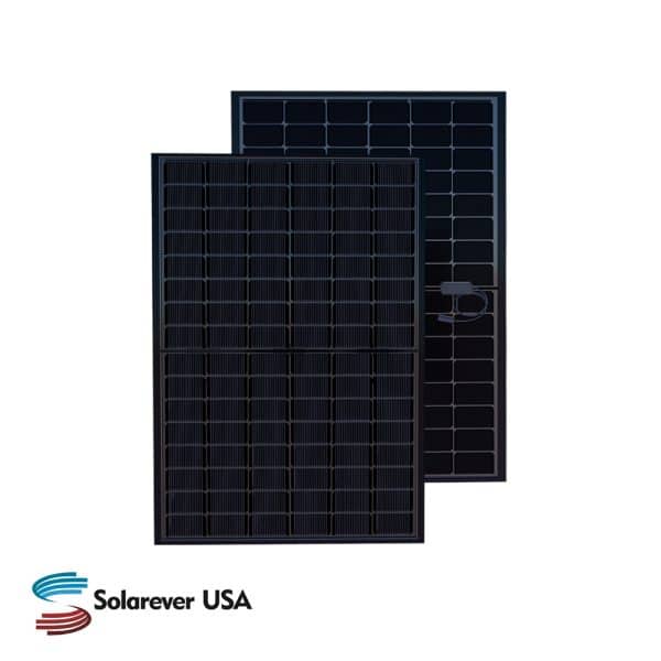 SE 450W solar panel with a dark surface and silver frame, featuring a uniform grid of photovoltaic cells, displayed on a white background.