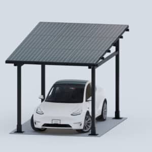 Chiko USA 1 Car Premier Residential Steel Black Carport