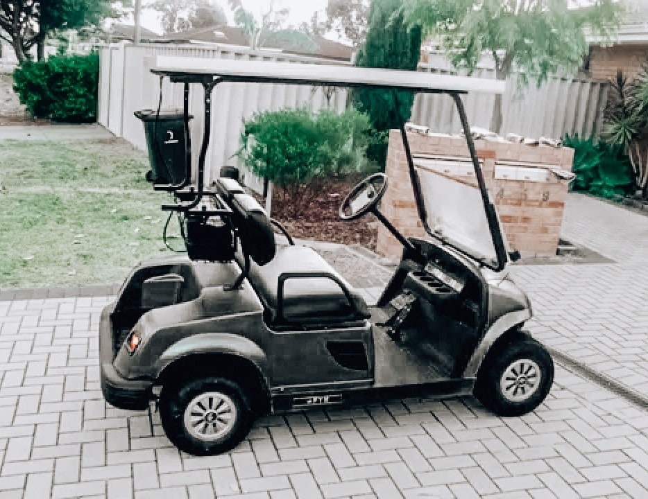 Solar powered golf cart powered by solar panels SanTan Solar
